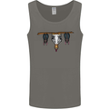 A Funny Chicken With Bats Mens Vest Tank Top Charcoal