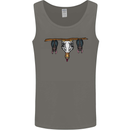 A Funny Chicken With Bats Mens Vest Tank Top Charcoal