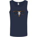 A Funny Chicken With Bats Mens Vest Tank Top Navy Blue