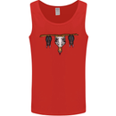A Funny Chicken With Bats Mens Vest Tank Top Red