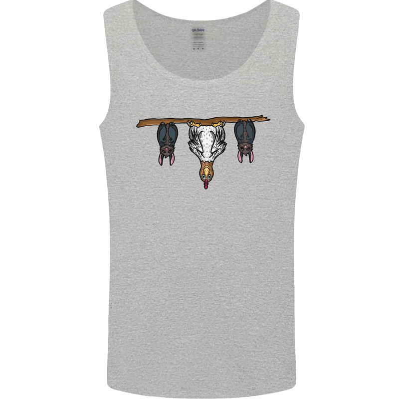 A Funny Chicken With Bats Mens Vest Tank Top Sports Grey