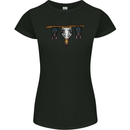 A Funny Chicken With Bats Womens Petite Cut T-Shirt Black