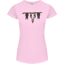 A Funny Chicken With Bats Womens Petite Cut T-Shirt Light Pink