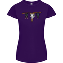A Funny Chicken With Bats Womens Petite Cut T-Shirt Purple