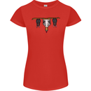 A Funny Chicken With Bats Womens Petite Cut T-Shirt Red