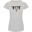 A Funny Chicken With Bats Womens Petite Cut T-Shirt Sports Grey