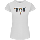 A Funny Chicken With Bats Womens Petite Cut T-Shirt White