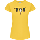 A Funny Chicken With Bats Womens Petite Cut T-Shirt Yellow