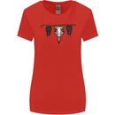 A Funny Chicken With Bats Womens Wider Cut T-Shirt Red