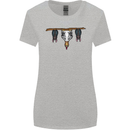 A Funny Chicken With Bats Womens Wider Cut T-Shirt Sports Grey