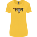 A Funny Chicken With Bats Womens Wider Cut T-Shirt Yellow