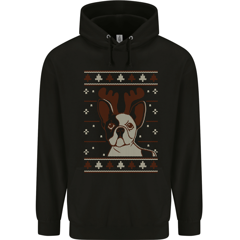 A Funny Christmas Pug Childrens Kids Hoodie Black