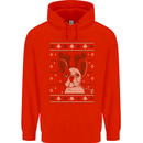 A Funny Christmas Pug Childrens Kids Hoodie Bright Red