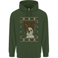 A Funny Christmas Pug Childrens Kids Hoodie Forest Green