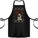 A Funny Christmas Pug Cotton Apron 100% Organic Black