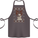A Funny Christmas Pug Cotton Apron 100% Organic Dark Grey