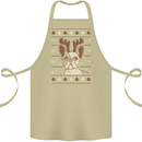 A Funny Christmas Pug Cotton Apron 100% Organic Khaki