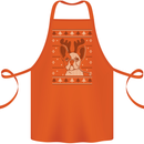 A Funny Christmas Pug Cotton Apron 100% Organic Orange