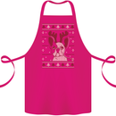 A Funny Christmas Pug Cotton Apron 100% Organic Pink