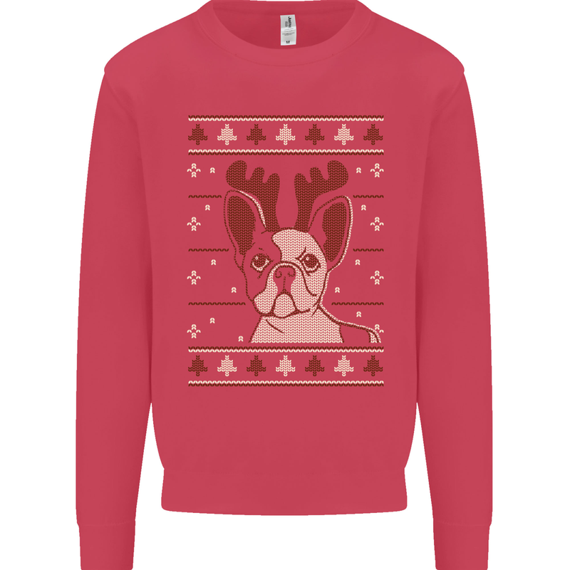 A Funny Christmas Pug Kids Sweatshirt Jumper Heliconia