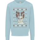 A Funny Christmas Pug Kids Sweatshirt Jumper Light Blue