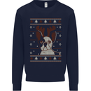 A Funny Christmas Pug Kids Sweatshirt Jumper Navy Blue