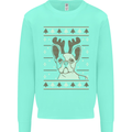 A Funny Christmas Pug Kids Sweatshirt Jumper Peppermint