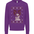 A Funny Christmas Pug Kids Sweatshirt Jumper Purple