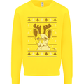 A Funny Christmas Pug Kids Sweatshirt Jumper Yellow