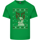 A Funny Christmas Pug Kids T-Shirt Childrens Irish Green