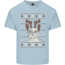A Funny Christmas Pug Kids T-Shirt Childrens Light Blue