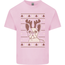 A Funny Christmas Pug Kids T-Shirt Childrens Light Pink