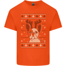 A Funny Christmas Pug Kids T-Shirt Childrens Orange