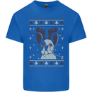 A Funny Christmas Pug Kids T-Shirt Childrens Royal Blue