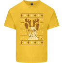 A Funny Christmas Pug Kids T-Shirt Childrens Yellow
