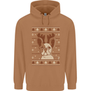 A Funny Christmas Pug Mens 80% Cotton Hoodie Caramel Latte