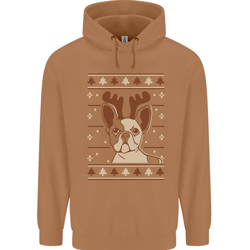 A Funny Christmas Pug Mens 80% Cotton Hoodie Caramel Latte