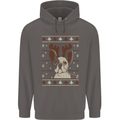 A Funny Christmas Pug Mens 80% Cotton Hoodie Charcoal