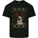 A Funny Christmas Pug Mens Cotton T-Shirt Tee Top Black