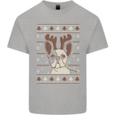 A Funny Christmas Pug Mens Cotton T-Shirt Tee Top Sports Grey