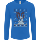 A Funny Christmas Pug Mens Long Sleeve T-Shirt Royal Blue