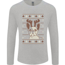 A Funny Christmas Pug Mens Long Sleeve T-Shirt Sports Grey