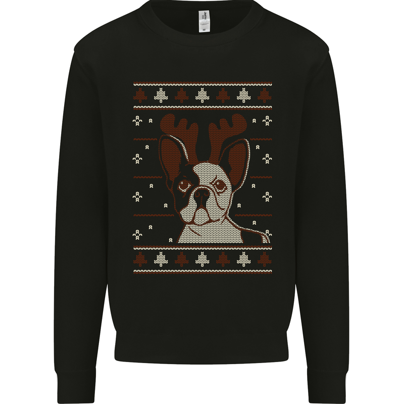 A Funny Christmas Pug Mens Sweatshirt Jumper Black