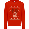 A Funny Christmas Pug Mens Sweatshirt Jumper Bright Red