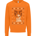 A Funny Christmas Pug Mens Sweatshirt Jumper Orange