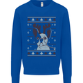 A Funny Christmas Pug Mens Sweatshirt Jumper Royal Blue