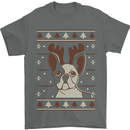 A Funny Christmas Pug Mens T-Shirt 100% Cotton Charcoal