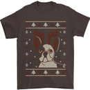 A Funny Christmas Pug Mens T-Shirt 100% Cotton Dark Chocolate