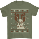 A Funny Christmas Pug Mens T-Shirt 100% Cotton Military Green