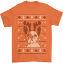 A Funny Christmas Pug Mens T-Shirt 100% Cotton Orange